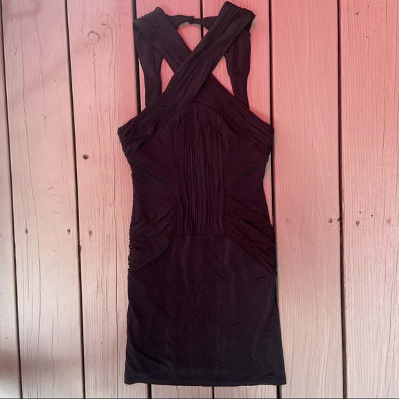 Bebe Short Halter Cocktail Dress - Picture 3 of 7